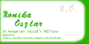 monika oszlar business card